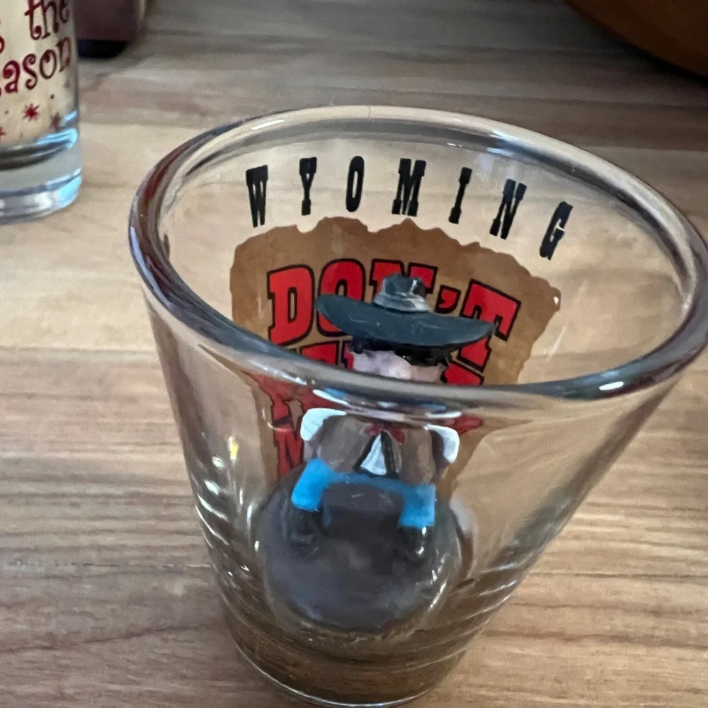 Wyoming Don't Fence Me In Shot Glass